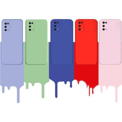 Liquid Silicone Bumper For Realme 7 Pro Case For Realme 7 X7 6 Pro C11 C12 C15 Cover Soft Protective Phone Case For Realme 7 Pro