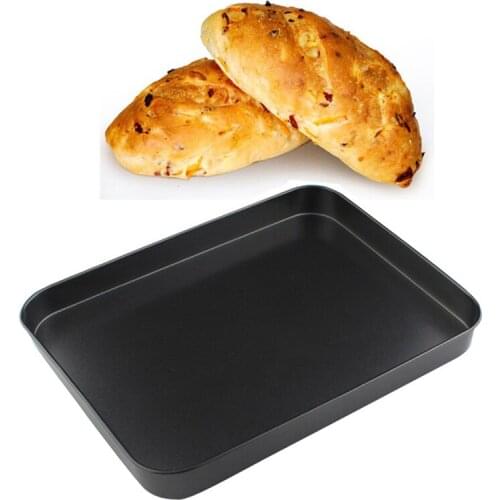 1Pc Non Stick Carbon Steel Cake Baking Pan Biscuits Tray Pizza Tools Cookies Bread Cake Mould DIY Kitchen Bakware Accesories