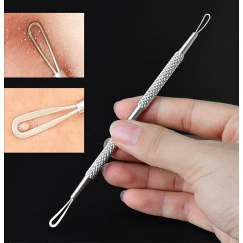 1Pc Stainless Steel Double Head Acne Removal Needle Blackhead Remover Treatment Comedone Extractor Remover Face Cleaning Tools