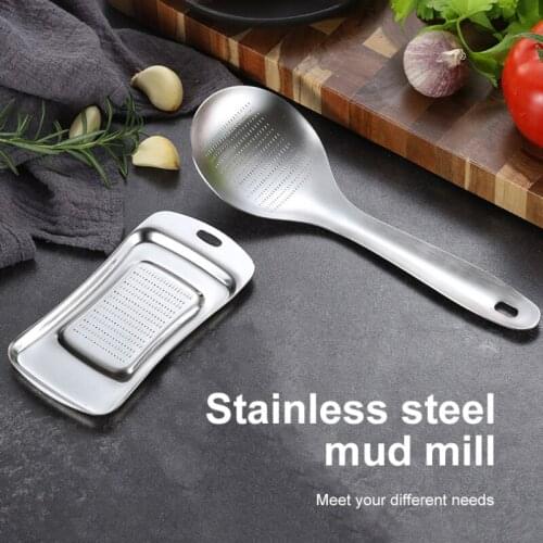 1 Pcs Stainless Steel Ginger Kitchen Tool Garlic Grinder Ginger Shaver Garlic Mash Ginger Garlic Press Kitchen Accessories