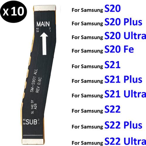 10Pcs/Lot, New Main Board Motherboard Connector Board Flex Cable For Samsung S21 Plus S21 Ultra