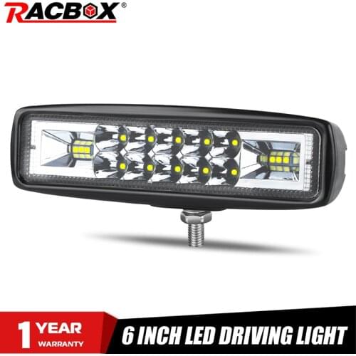 1x 6 inch LED Light Bar Flush Mount Driving Light Bar 20W 6000K White Light Fog Light Reverse Light DC 12-24V Fit For Car Boat