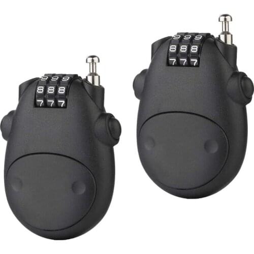 2Pcs Bicycle Cable Lock Travel Padlock Portable Mini Bicycle Lock Anti-Theft Safety 3 Car Lock