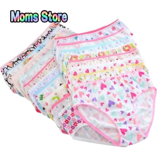 6pcs/set Baby Panties Cotton Kids Underpants Baby Girl Print Briefs Panties for girls Childrens Underwear Random Color