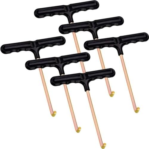 GTBL 6PC Black Trampoline Spring Pull Tool T-Hook for Outdoor Mat Trampoline Install Your Jump Pad Hand Pull Tool