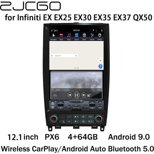 Car Multimedia Player Stereo GPS DVD Radio Navigation NAVI Android Screen for Infiniti EX EX25 EX30 EX35 EX37 QX50 2007~2013