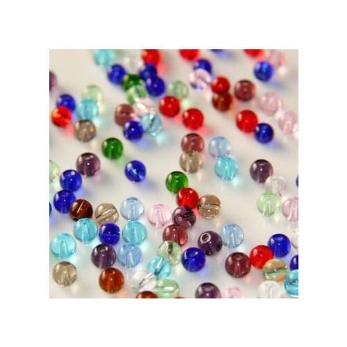 15 Colors Available 14MM 50PCS/BAG Crystal Glass Smooth Round Ball Glitter Beads