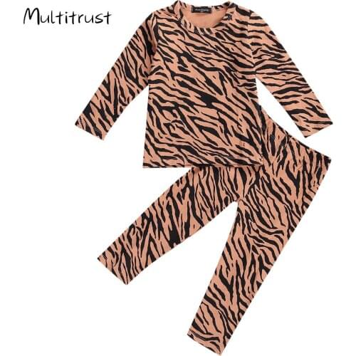 Kids pajamas children sleepwear baby leopard print pajamas sets boy girls pyjamas pijamas cotton nightwear clothes kids clothing