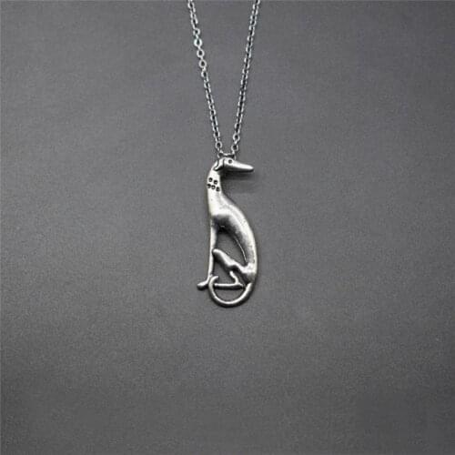 Elfin Trendy Italian Greyhound Necklaces Fashion SLOUGHI Jewellery Spanish Grey Hound Whippet Pendant Necklaces Women Men
