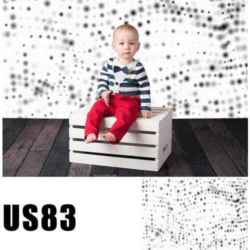 Bokeh Blurry Black Dots Pattern On White Background Baby Photo Booth Backdrop Photography Studio Portrait Decoration Wallpaper
