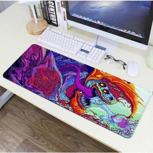 Computer Gamer Keyboard Mouse Mat 80x30cm XL Lockedge Large Gaming Mouse Pad Hyper Beast Desk Mousepad for PC Desk Pad