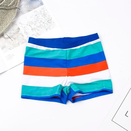 Striped Print Boy Swimsuit Pants Age 2-8 Years Swim Trunks Shorts Breathable Kids Swimwear Swimming Trunk Summer Bathing Suit
