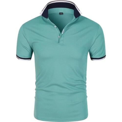 2021 Brand Summer New Mens T-shirt Lapel Casual Short-sleeved Stitching T-shirt for Male Solid Color Pullover Tops T-shirt