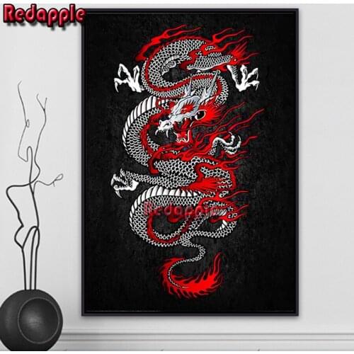 Chinese Flying Dragon Tengyun Rides The Fog 5d diy Cross stitch embroidery set Diamond painting kit mosaic full drill square art