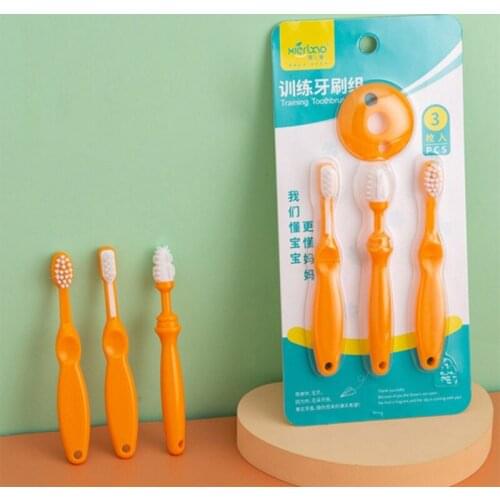 3pcs Infant Baby Toothbrush Set Different Stage Kids Toddler Dental Oral Teether
