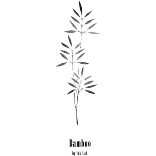30MM×86MM bamboo leaf plant niche tattoo stickers waterproof men and women lasting fresh arm
