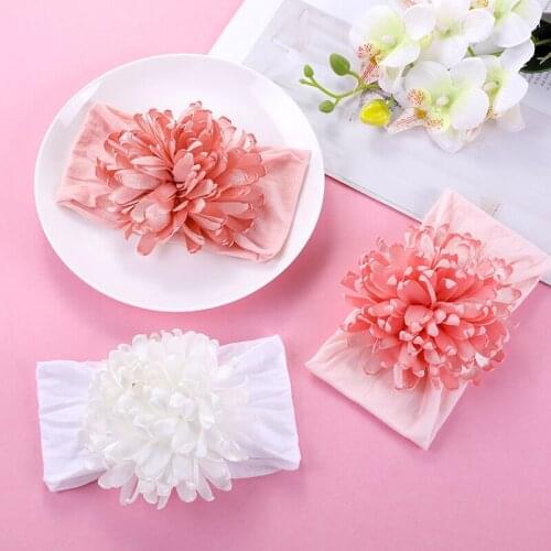 New Elastic Printed Flower Kids Headband Newborn Infant Knot Bows Headwraps Baby Girls Headwear Cute Gifts Photo Props