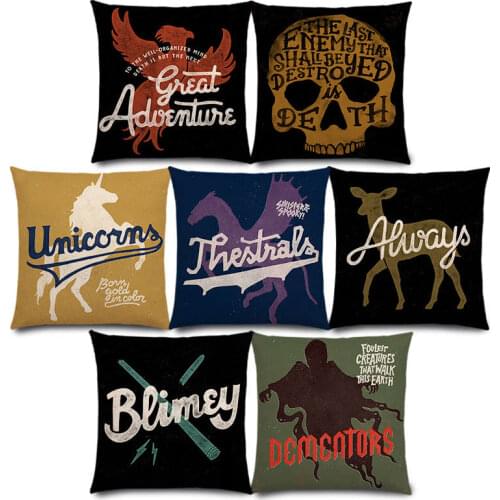 New Magical Animals Unicorn Dragon Phoenix Wolf Basilisks Exciting Great Adventure Deer Sword Cushion Cover Pillow Case