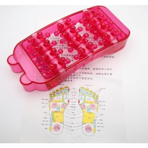 Plastic Three Row Ball Foot Massager Roller Reflexology Relax Relief Massager Therapy Foot Pain Acupuncture Points Care Tools