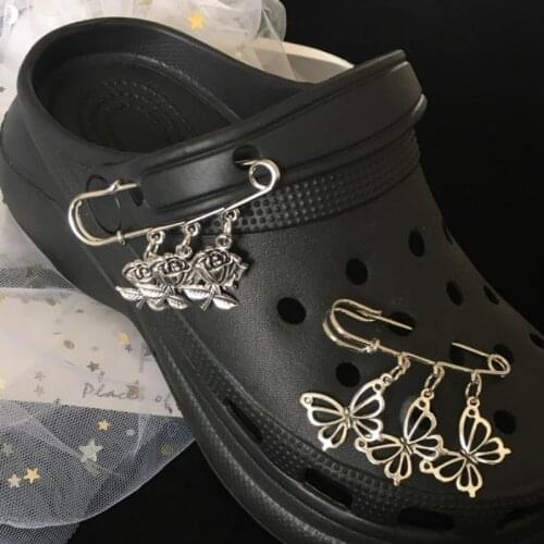 Luxury Croc Charms High Quality Single Sale Shoe Charms Vintage Croc Shoe Charms Accessories Decorations Metal Croc Kids