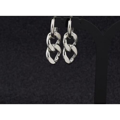 8 shape Hip Hop Stud Earrings Fashion Infinity Stainless steel Ulmos Pendant Earrings jewelry for men women no piercing