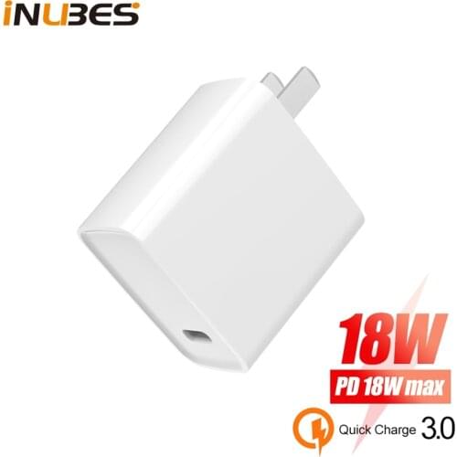 18W PD USB Quick Charger For IPhone 11 XR X Max 8 iPad Adapter QC3.0 Fast Charger Type C EU US Plug Travel Wall Chargers PD Port