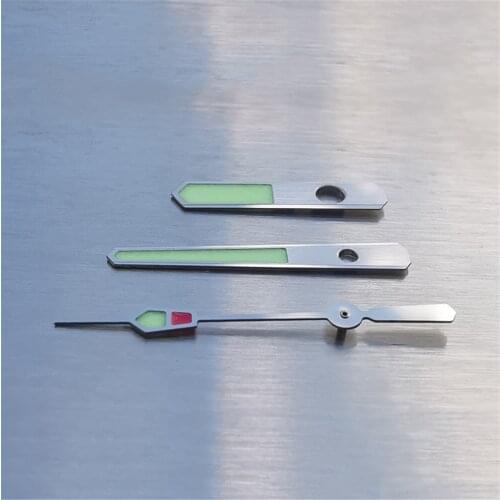 1 Set Replacement Watch Hands Pointer with Green Luminous for SKX SRP MOD 7S26 NH35A NH36A Movement Accessories