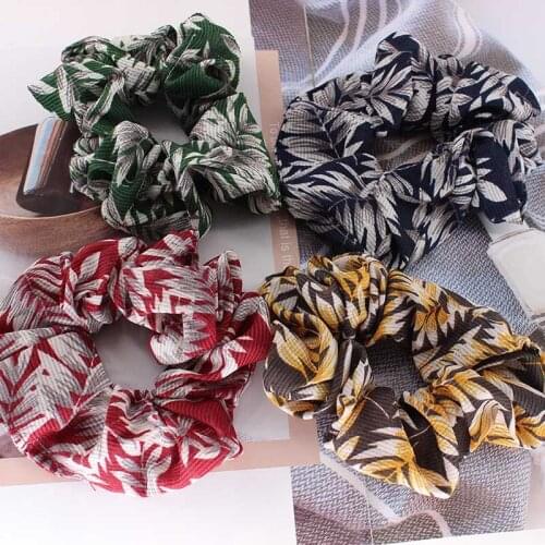 Floral Lady Hair Scrunchies Ring Elastic Hair Bands Pure Color Bobble Sports Dance Velvet Soft Charming Scrunchie Hairband