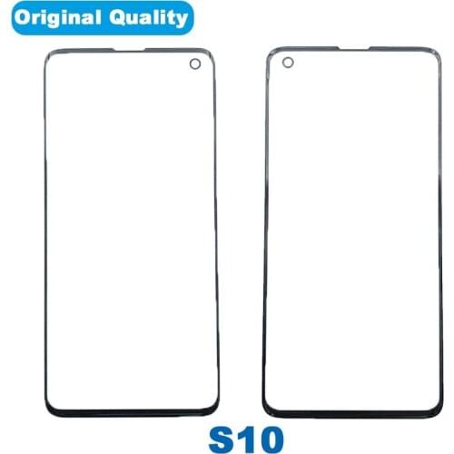 2PC For Samsung Galaxy S10 G973 SM-G973 6.1" Front Cover Touch Panel LCD Display Outer Glass Lens Cover Repair Replace Parts