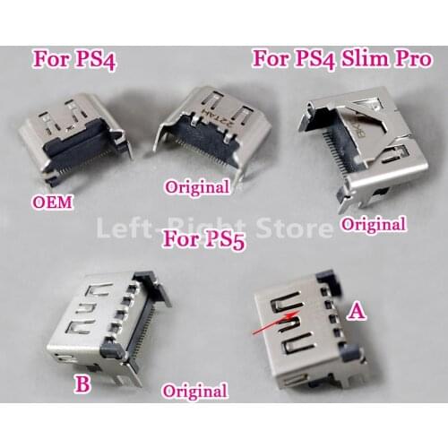 1PC For Sony PlayStation PS4 slim pro Socket Jack Connector For PS4 Console HDMI-compatible OEM for ps4 Original new