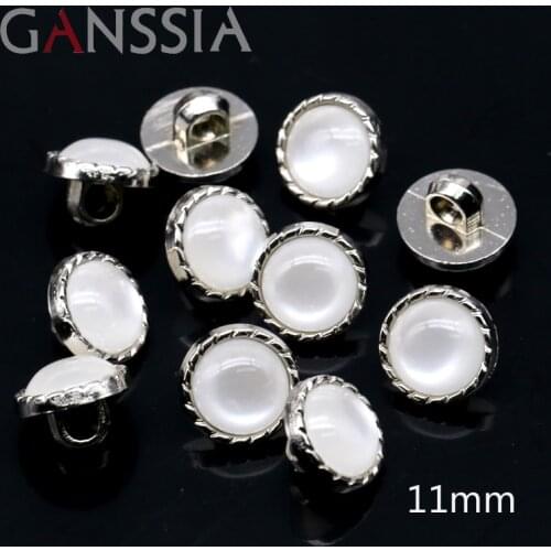 30pcs/lot Size: 11mm Sliver Round buttons Shirt resin button Scrapbooking DIY accessories (ss-1019)