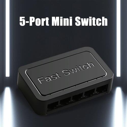 5 Ports 10/100Mbps Unmanaged Switch Plug And Play Network Switch