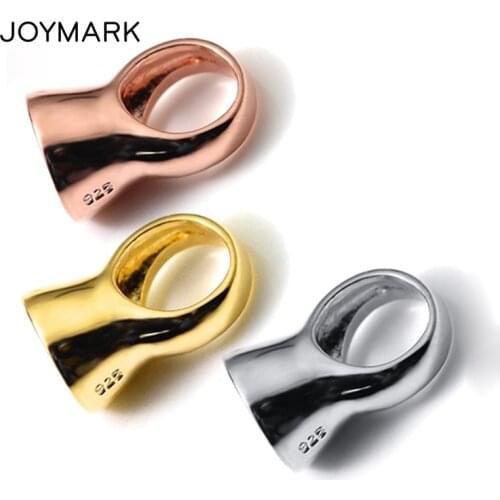 925 Sterling Silver End Caps Bracelet Necklace Buckle Connector For Jewelry Making Pearl Jewellery Accessories 4pcs/lot SC-CZ139