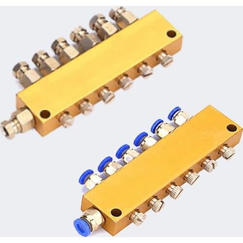 Aluminum Adjustable oil discharge 23-10Way Lube Oil Piston Distributor Value Manifold Block for Centralized Lubrication