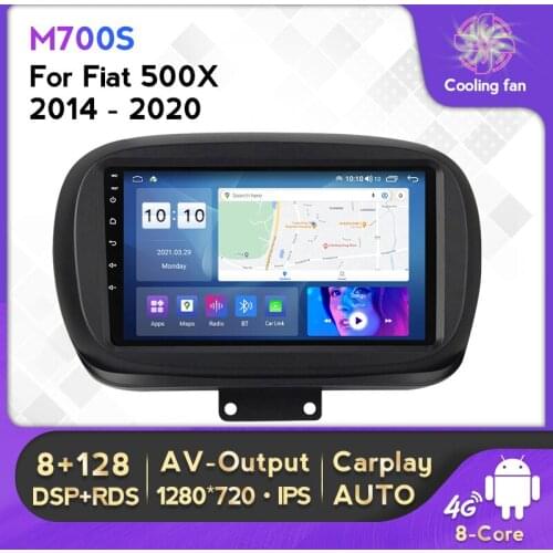 2Din 9'' Android 10 Carplay+Auto for Fiat 500X 2014 2015 2016 2017 2018 2019 Car Radio Player Multimedia GPS Navigation 4G Lte