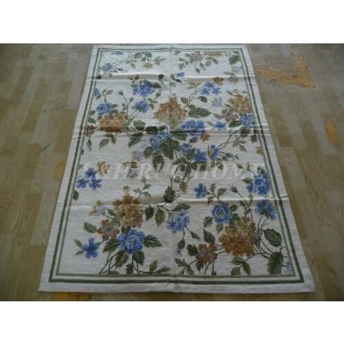 Free Shipping 4'x6' Needlepoint Rugs, Handmade carpet 100% New Zealand Wool