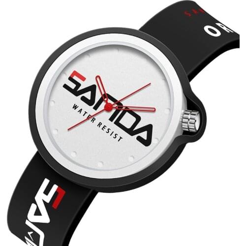 SANDA Fashion Casual Womens Watches Waterproof Quartz Silicone Wristwatch Japan Movement Lady Watch For Women relogio feminino