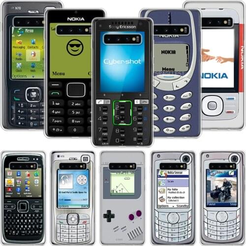 Retro Mobile Phone Funny Phone Case For Samsung Galaxy S10 S20 S21 S9 S8 S7 Note 10 20 9 8 FE J4 J6 Ultra Plus Lite Pro + Edge C