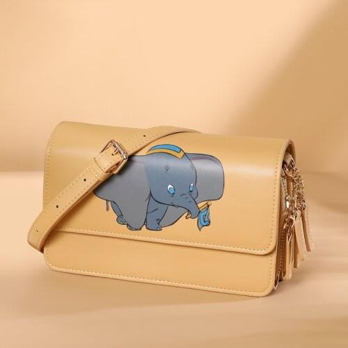 Disney Dumbo 2021 ladies new fashion all-match shoulder bag wideband messenger high-quality leather handbags