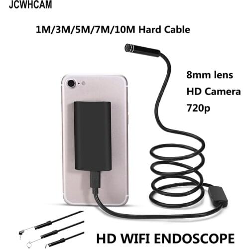1/3/5/7/10M Rigid Cable Wifi Endoscope Camera Android 720P Borescope Waterproof Camera Endoscopic Android iOS Boroscope Camera