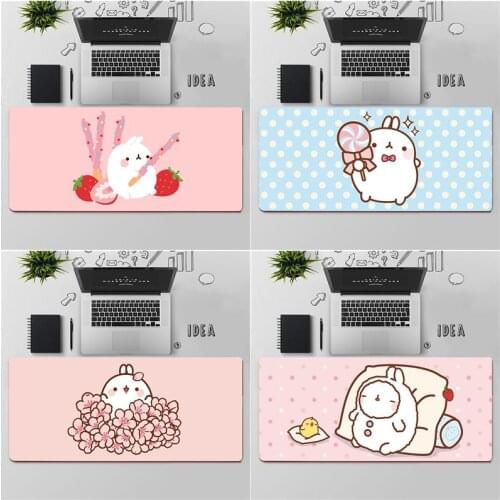 FHNBLJ for girls Kawaii Molang Customized MousePads Computer Laptop Anime Mouse Mat Free Shipping Large Mouse Pad Keyboards Mat