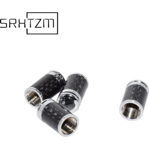 Carbon Fiber Car Tire Valve Caps Case for Volkswagen Polo MK5 6 Golf 4 5 6 7 CC Tiguan Passat B5 B6 b7 R Auto Accessories