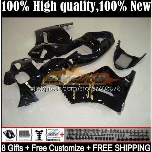 Body For HONDA RVF VFR 400 R RR CC NC35 94 95 96 97 98 36CL.54 VFR400 R V4 VFR400R 1994 1995 1996 1997 1998 Fairing Black golden