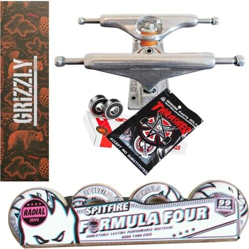 Spitfire wheels forged 129 139 149 159 skateboard trucks good quality chrome steel bearings grizzly grip tape skateboards