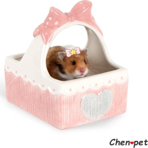 Cute Design Small Pet Toilet for Guinea Pig Hamster Ceramics Bathroom Small Animal Clean Supplies for Rat Chinchillas
