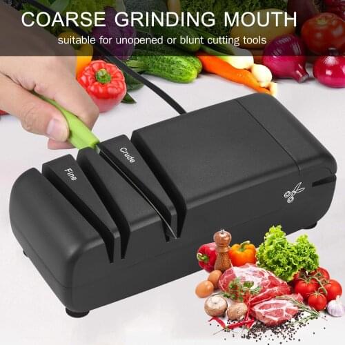 Multi-function Knife Sharpener Electric Household Fast Sharpener Automatic Knife Grinder Kitchen Knife Grindstone EU PLUG