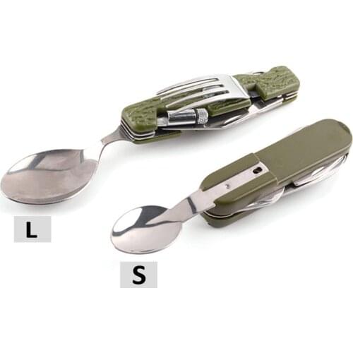 Tableware Multitool Stainless Steel Cutlery Flatware Utensil Fork Spork Picnic Multi Tool Spoon Portable Camping