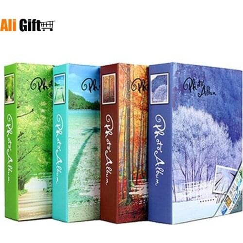 Fashion 200 Sheets Four Seasons Scenery Photo Album Scrapbook Interleaf Type Classical 6 Inch Paper Photo Album for 6 Inch Photo