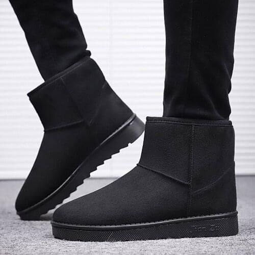 2019 new winter mens shoes fashion brown leather boots mens casual snow boots cheap mens winter boots casual shoes