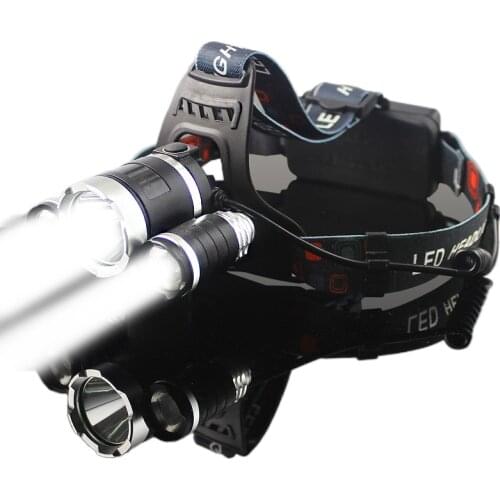 Five LED headlamp glare night fishing light sensor rechargeable long-range super-bright flashlight head mount multifunction